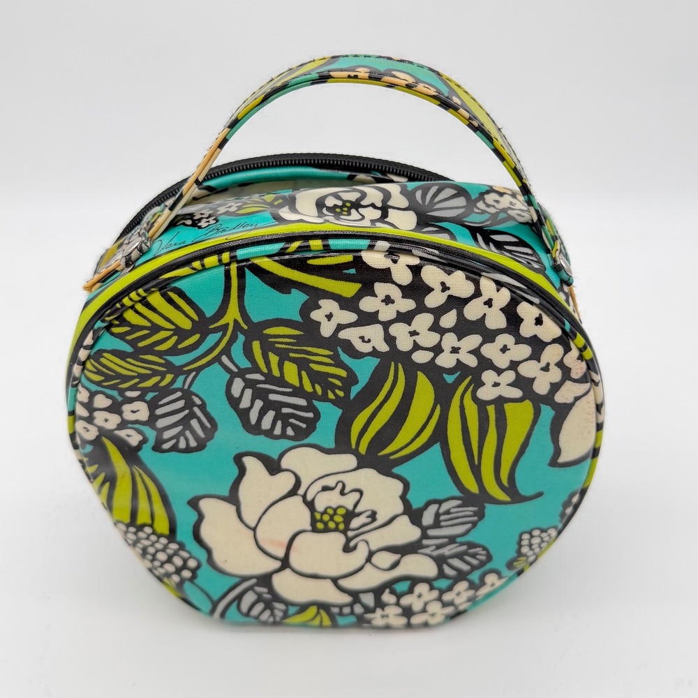 Vera Bradley Floral Round Insulated Lunch Bag Cooler Tote Cottagecore Teal OS